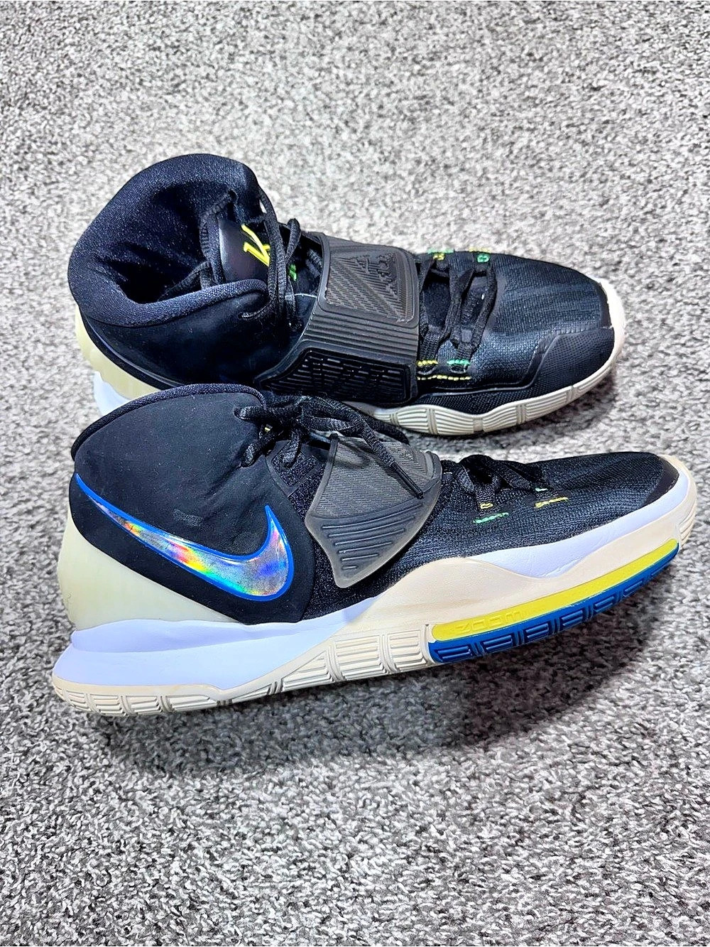 Nike Kyrie 6 Black Iridescent Basketball Shoes Men’s Size 10 BQ4630-004